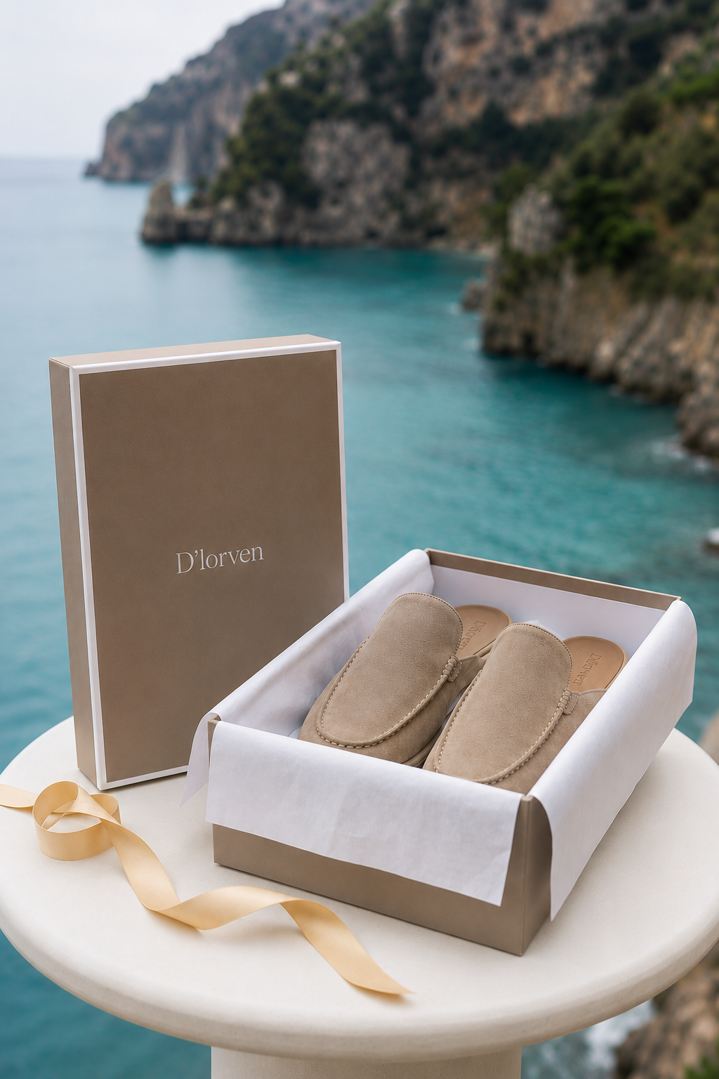 Mules Capri Suede Beige.