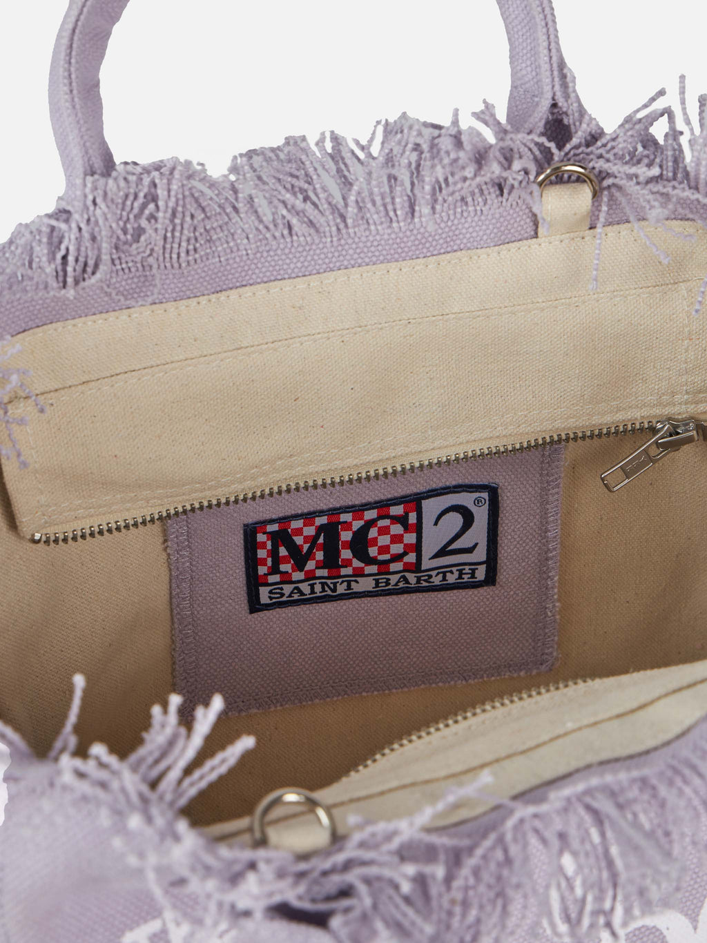 Bolso Colette en lona de algodón color lila