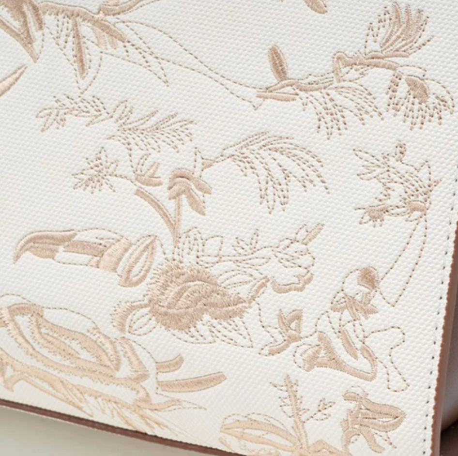 Bolso Floral Elegante de Cuero Vegano