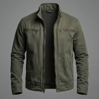 Chaqueta vintage de algodón con cierre de cremallera.