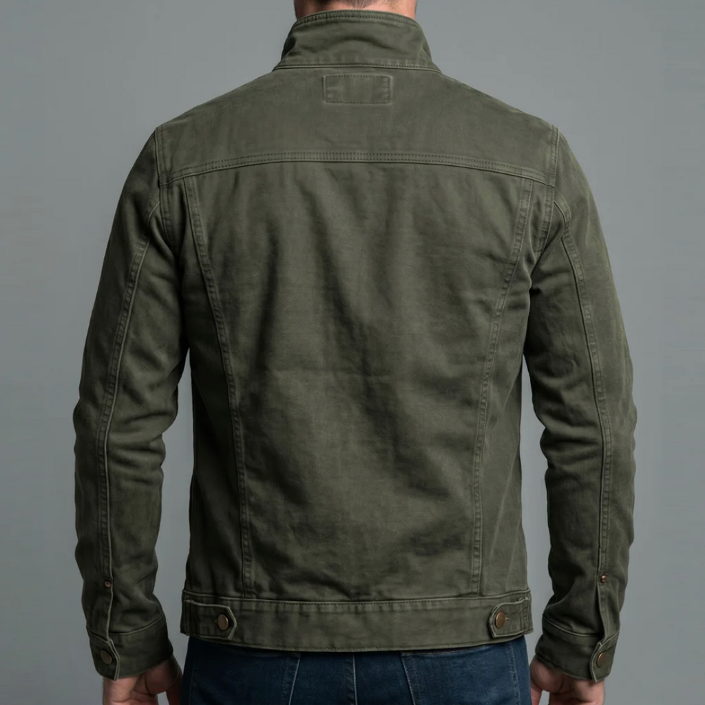 Chaqueta vintage de algodón con cierre de cremallera.