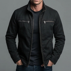 Chaqueta vintage de algodón con cierre de cremallera.