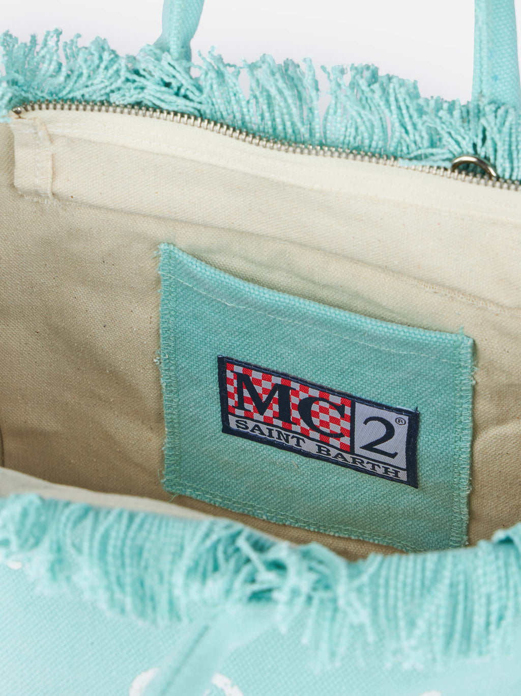 Bolso Colette en lona de algodón verde agua