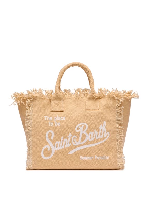 Bolso Colette en lona de algodón beige