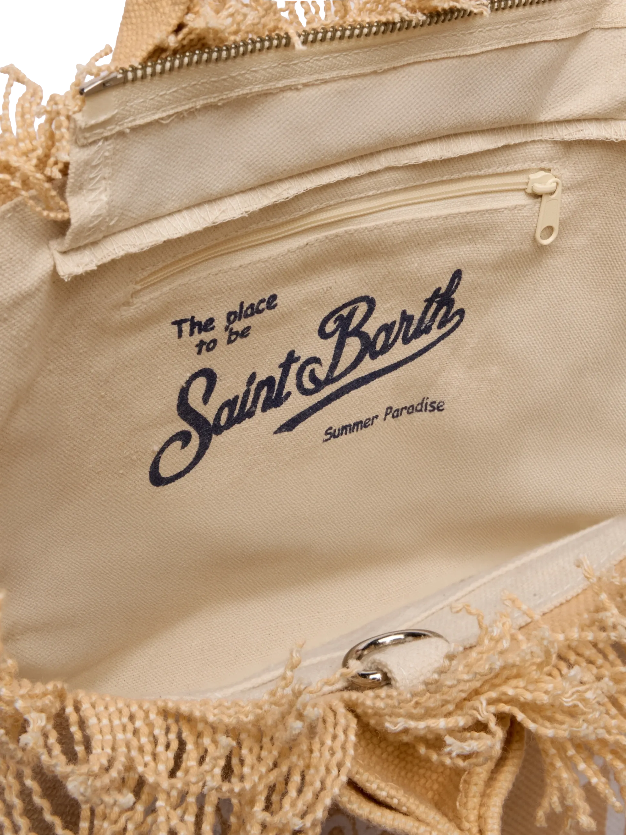 Bolso Colette en lona de algodón beige