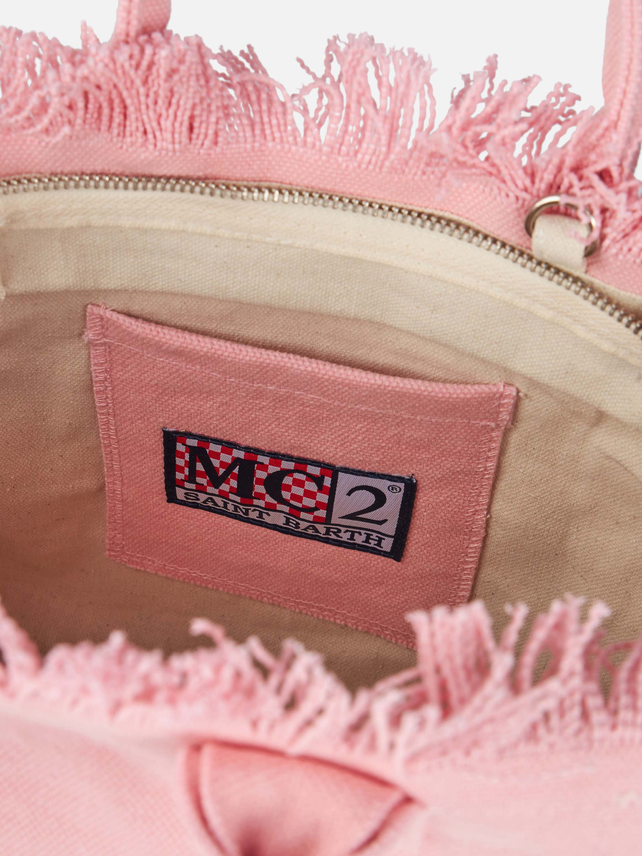 Bolso Colette en lona de algodón rosa