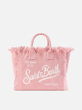 Bolso Colette rosa de lona con flecos