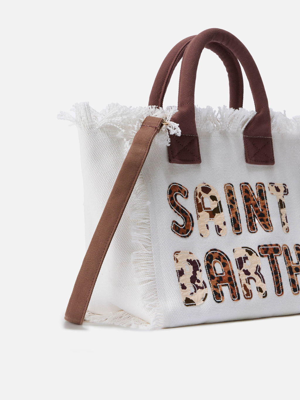 Bolso Colette en lona blanca con parche de logotipo animalier