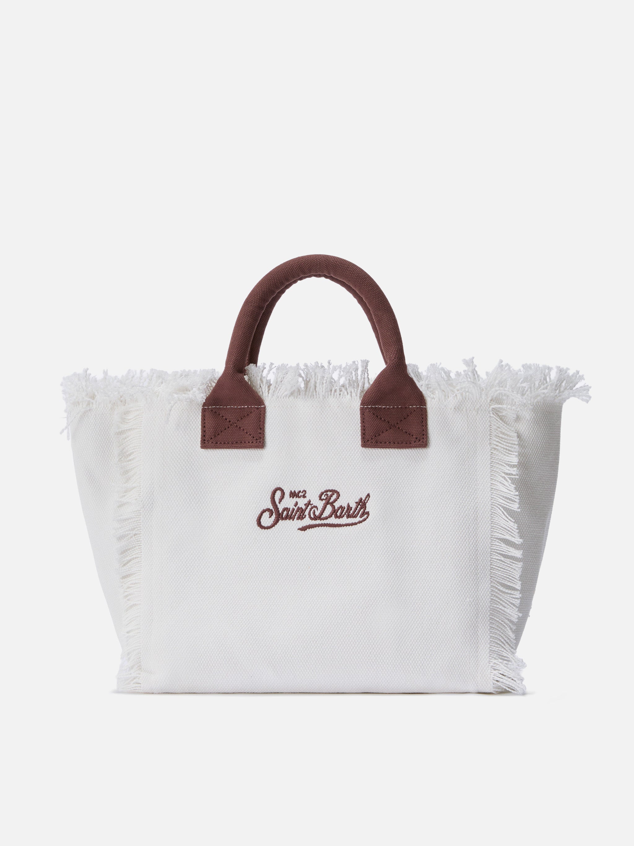 Bolso Colette en lona blanca con parche de logotipo animalier