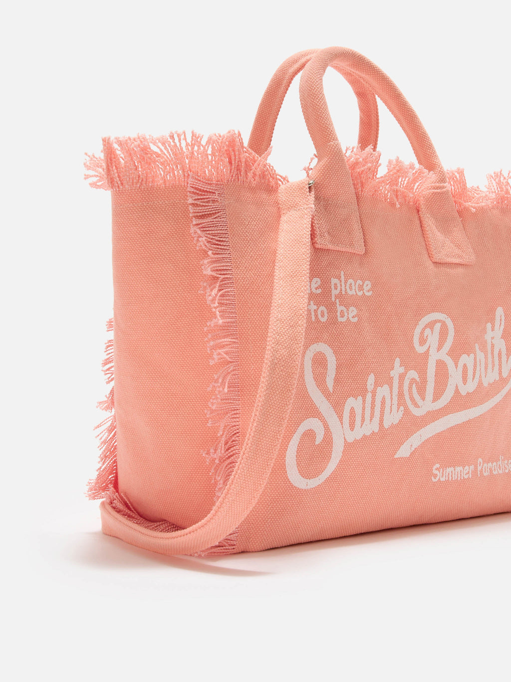 Bolso Colette naranja de lona con flecos