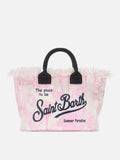 Bolso Colette de lona con estampado Toile de Jouy rosa