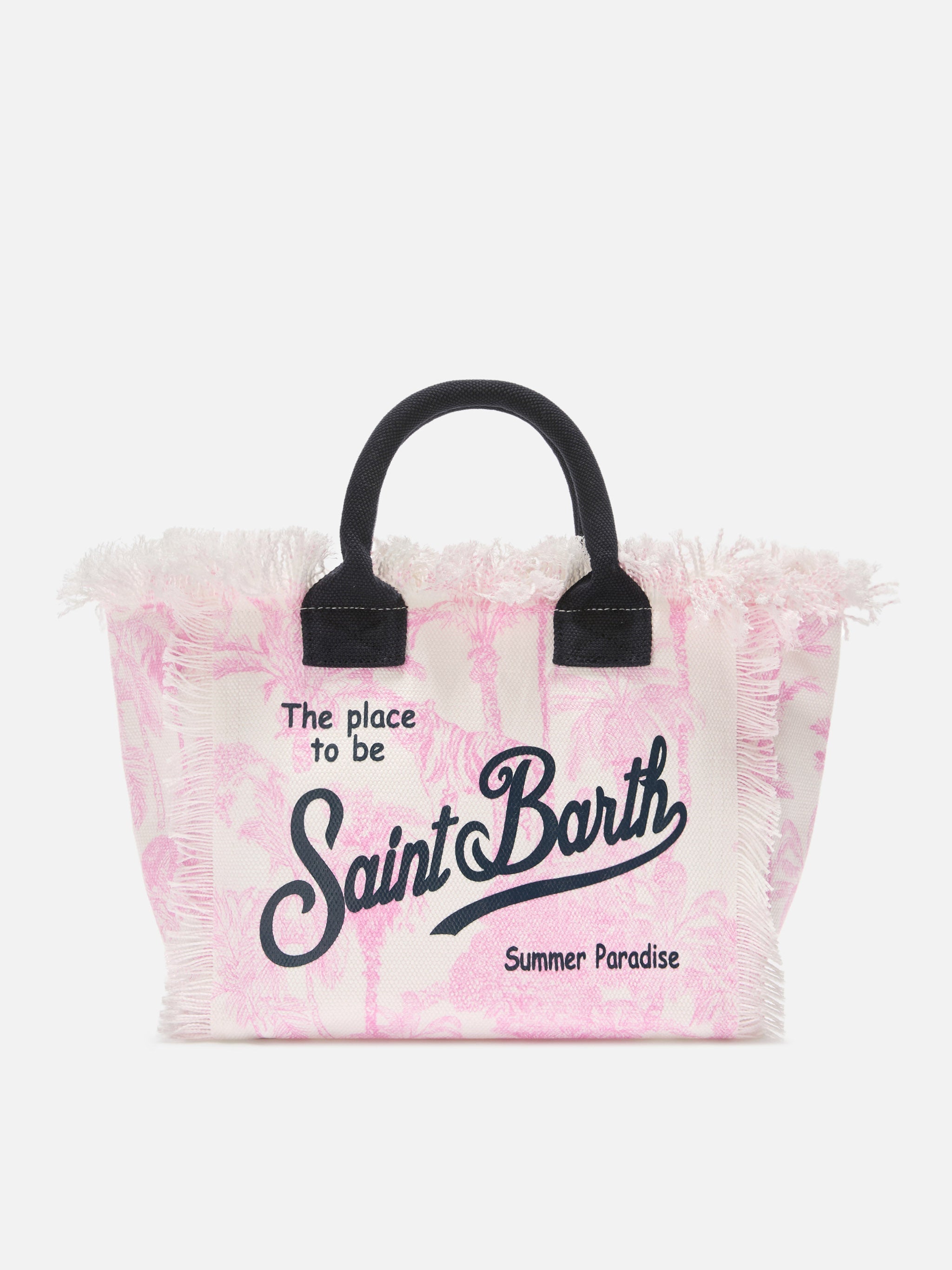 Bolso Colette de lona con estampado Toile de Jouy rosa