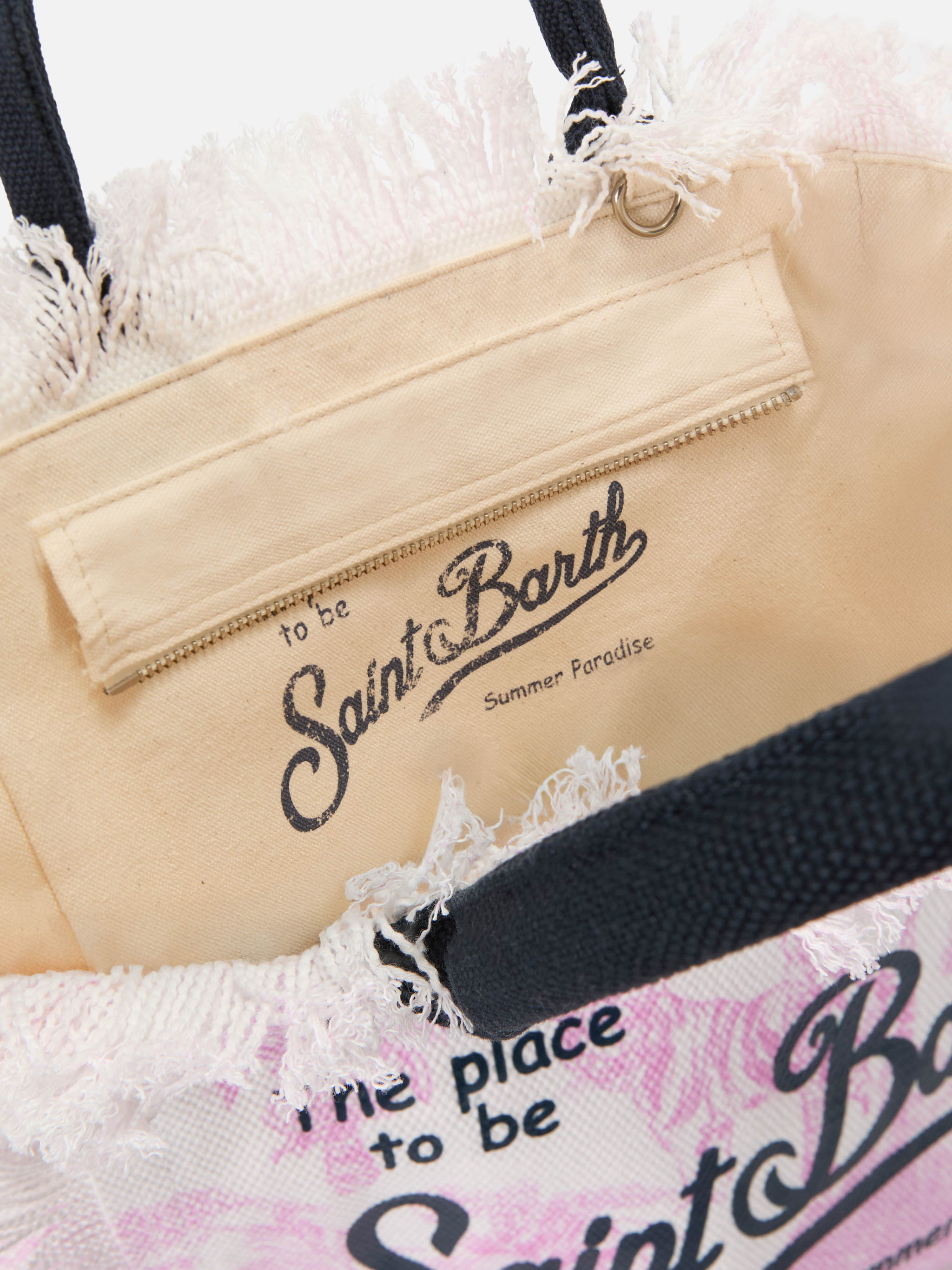 Bolso Colette de lona con estampado Toile de Jouy rosa