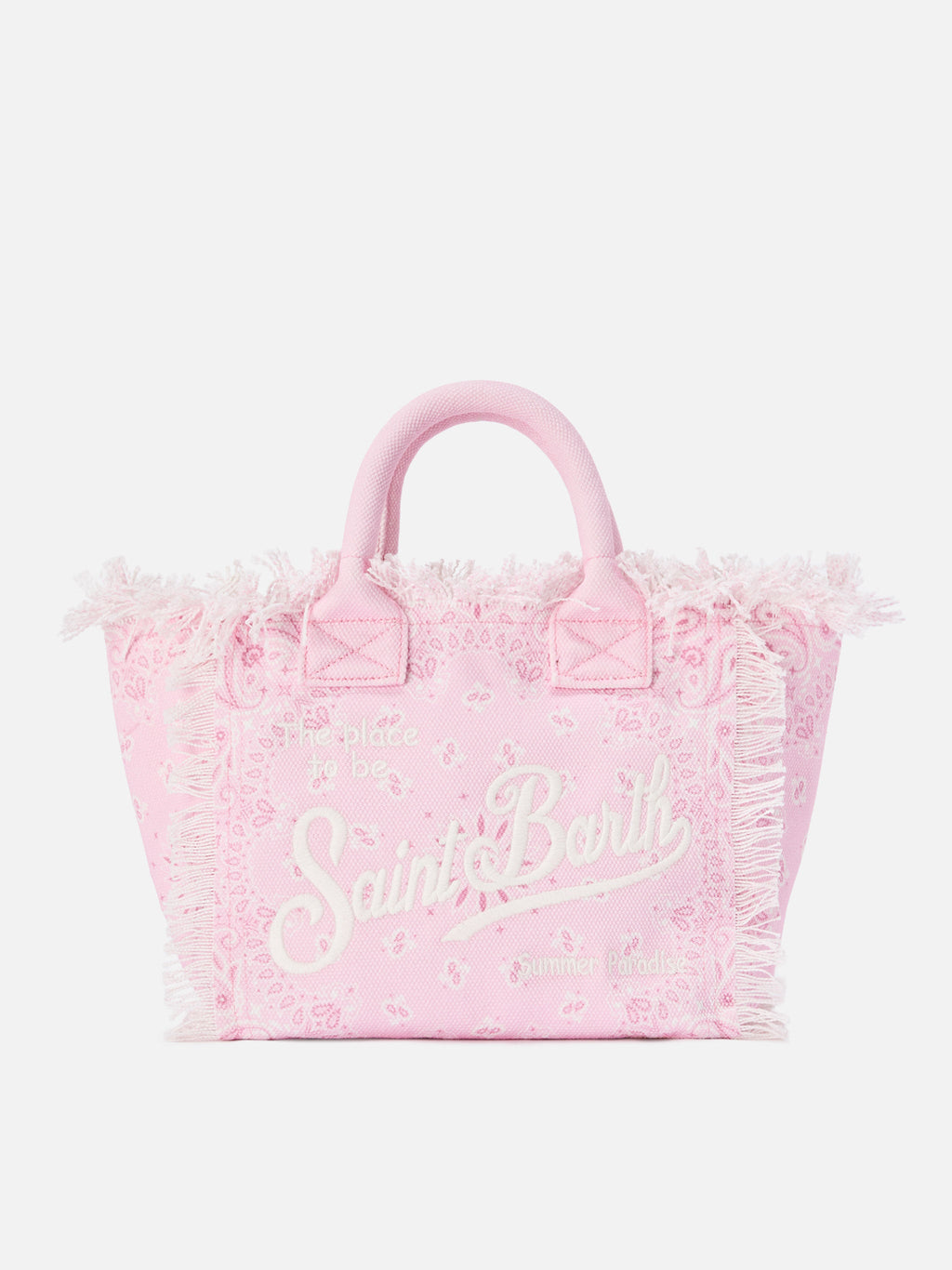 Bolso Colette en lona rosa con estampado bandana
