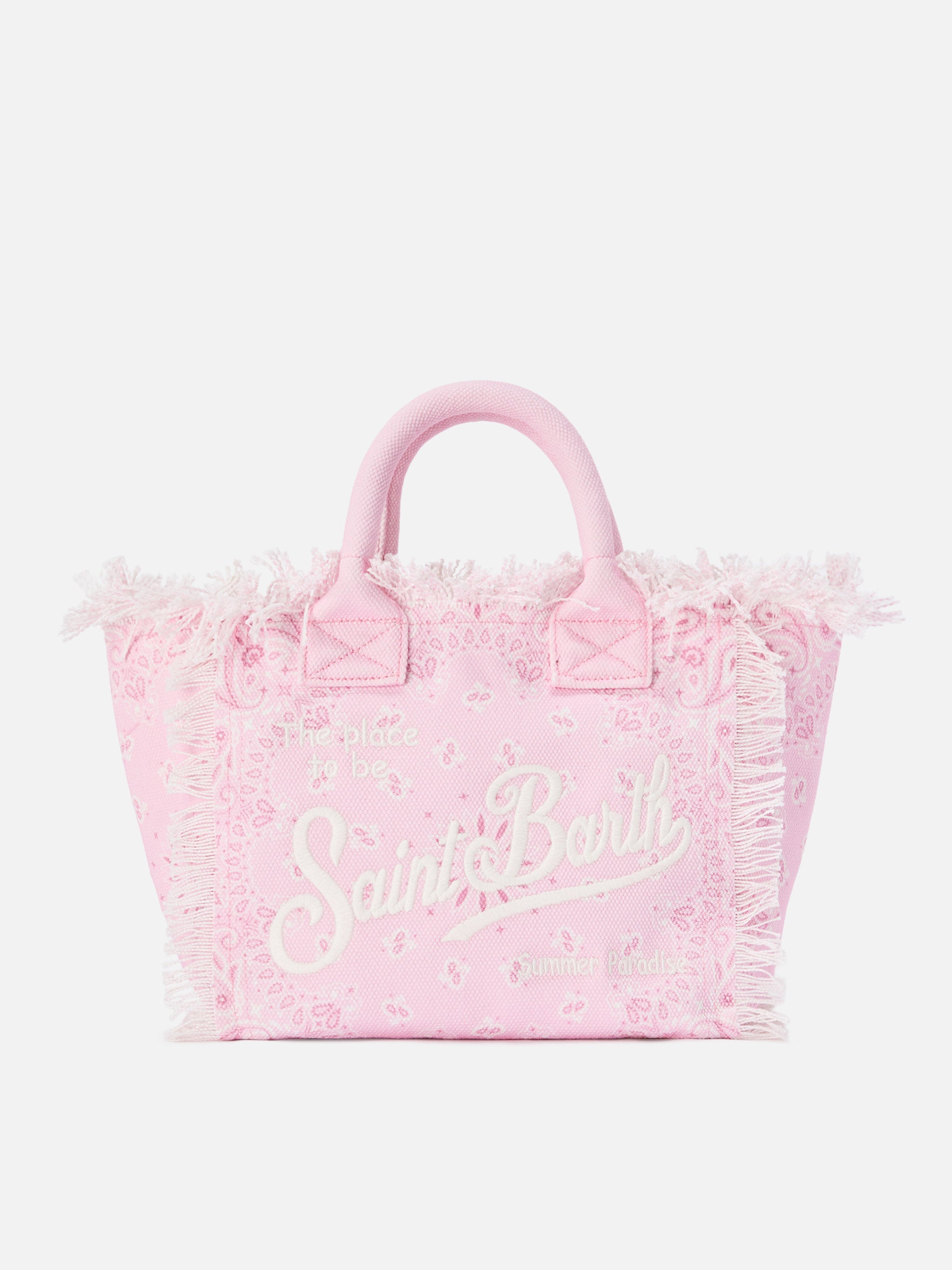 Bolso Colette en lona rosa con estampado bandana