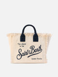 Bolso Colette blanco de lona con flecos