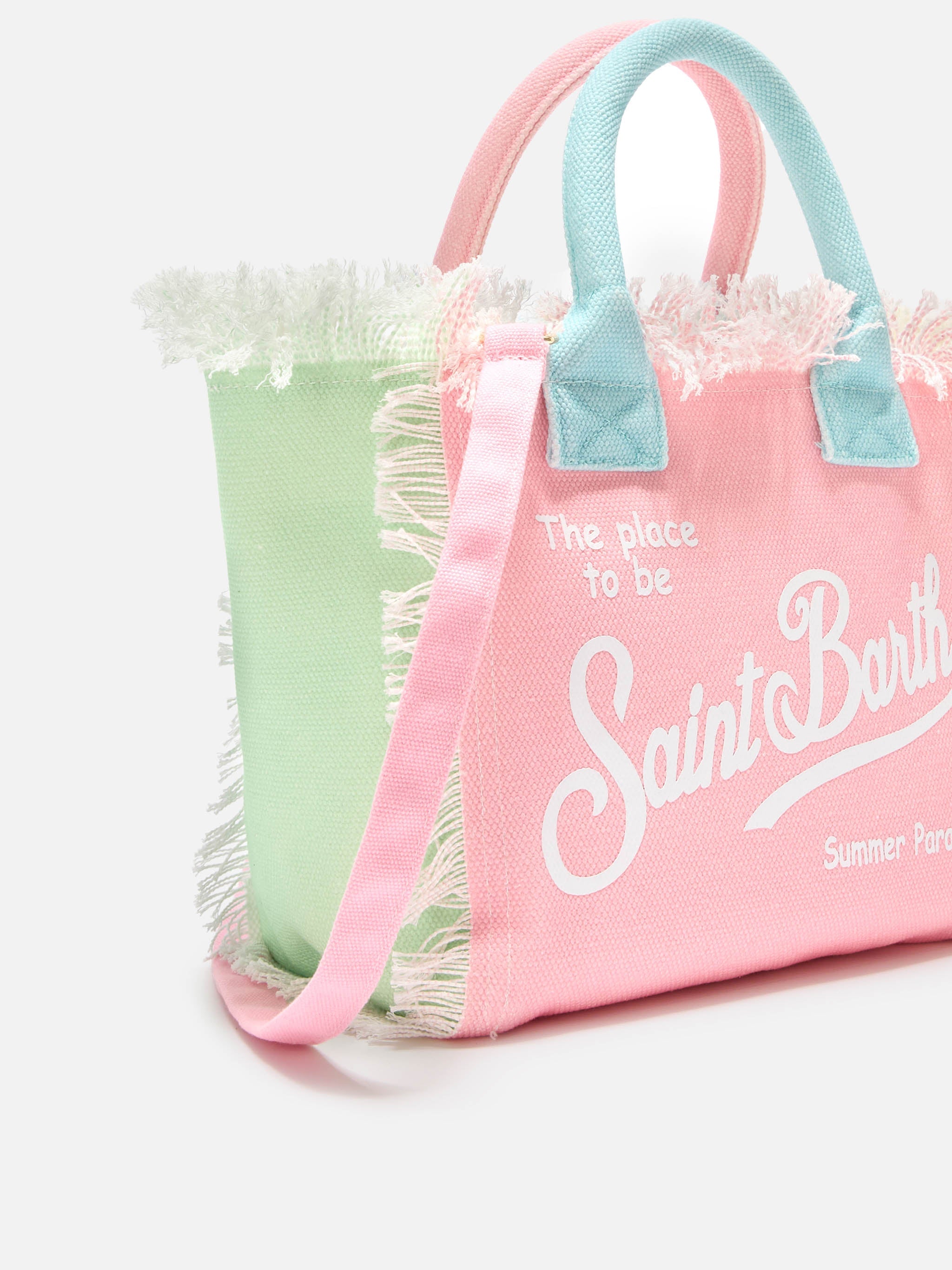 Bolso Colette de lona multicolor con diseño en bloques de color