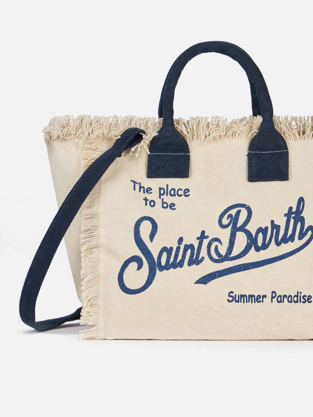 Bolso Colette en lona de algodón blanco roto