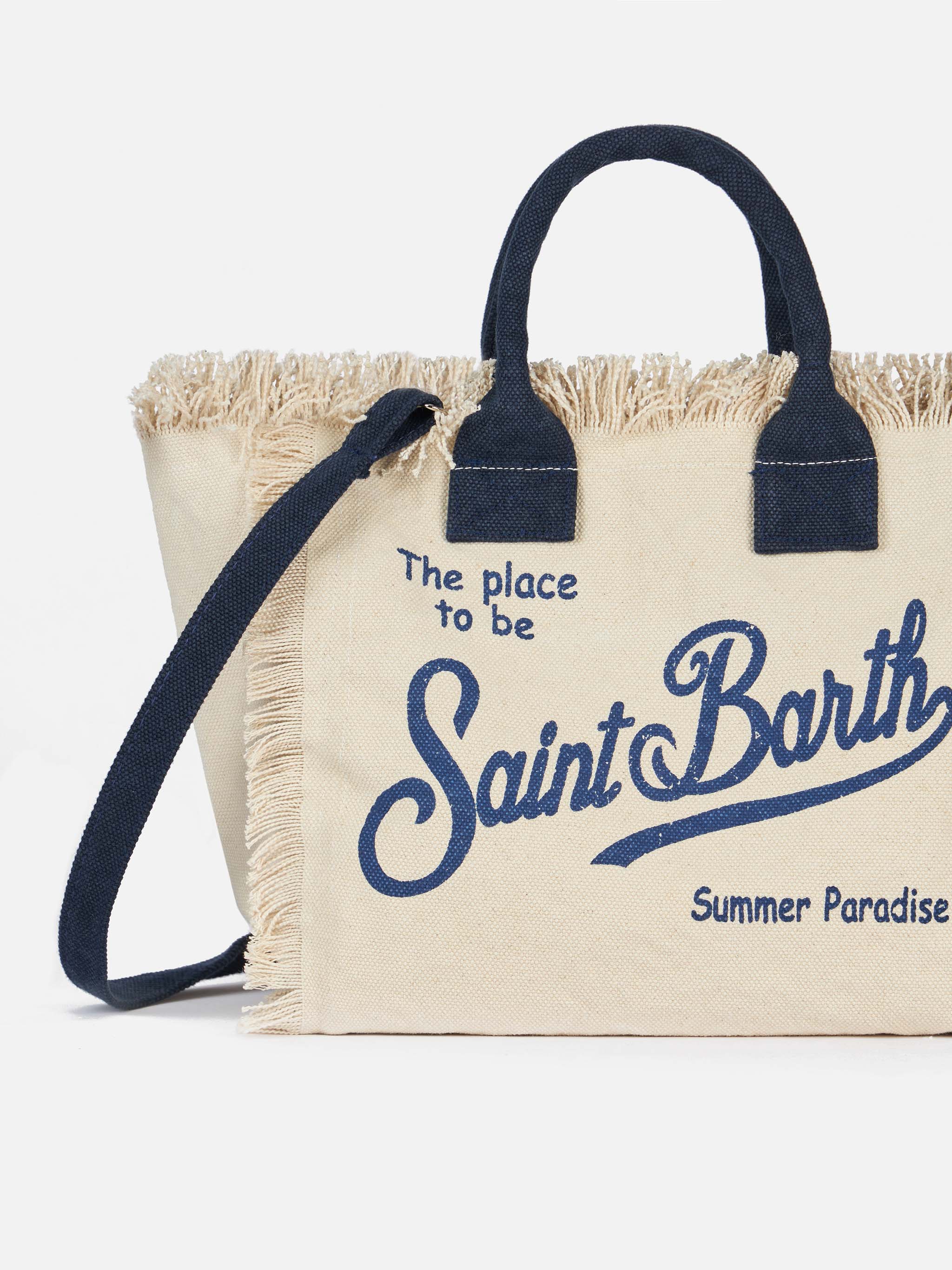 Bolso Colette en lona de algodón blanco roto