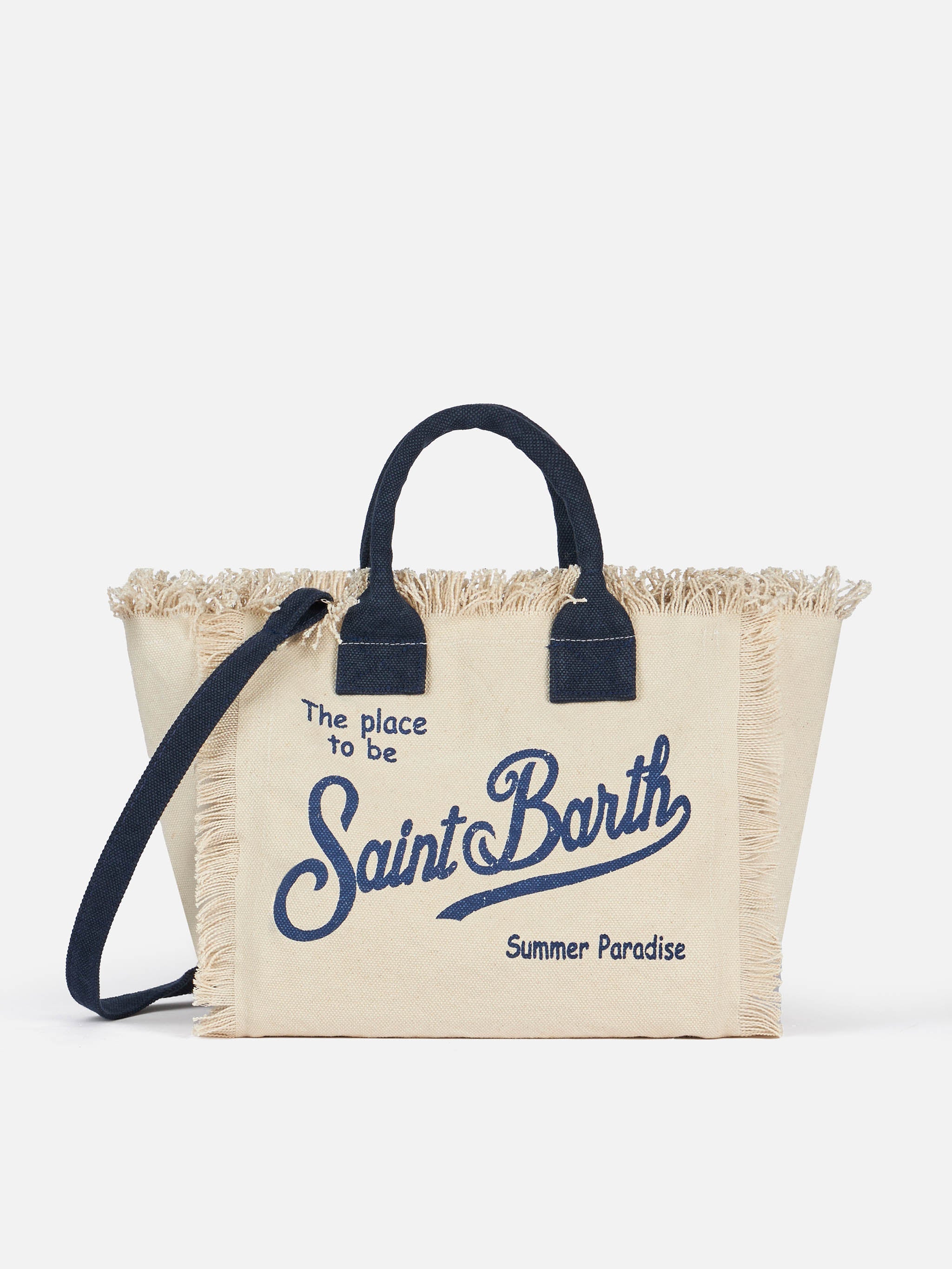 Bolso Colette en lona de algodón blanco roto