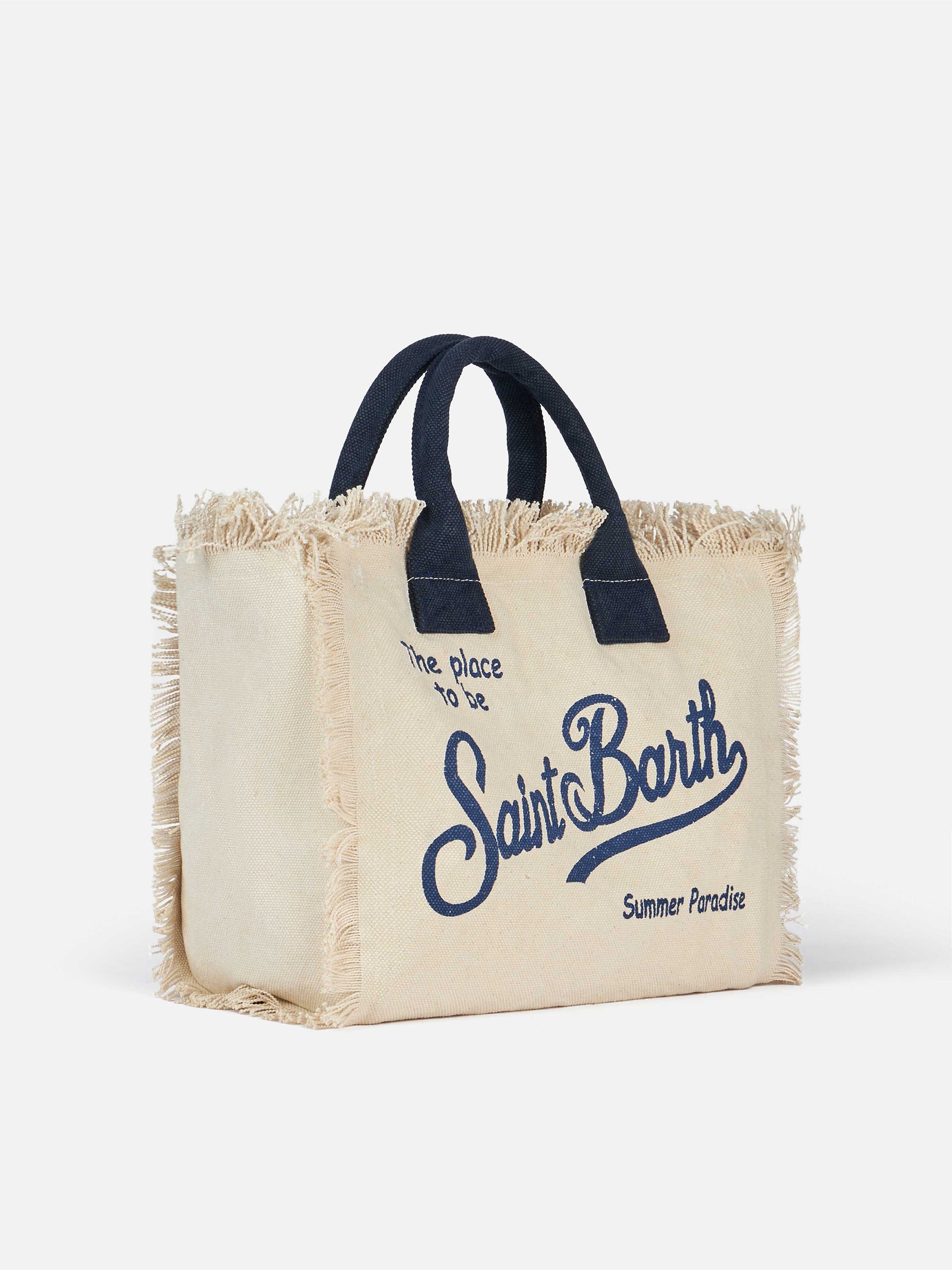 Bolso Colette en lona de algodón blanco roto