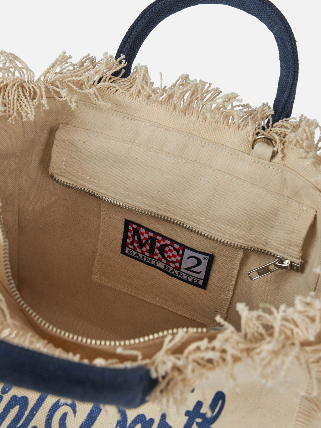 Bolso Colette en lona de algodón blanco roto