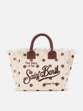 Bolso Colette de lona a lunares con logo bordado