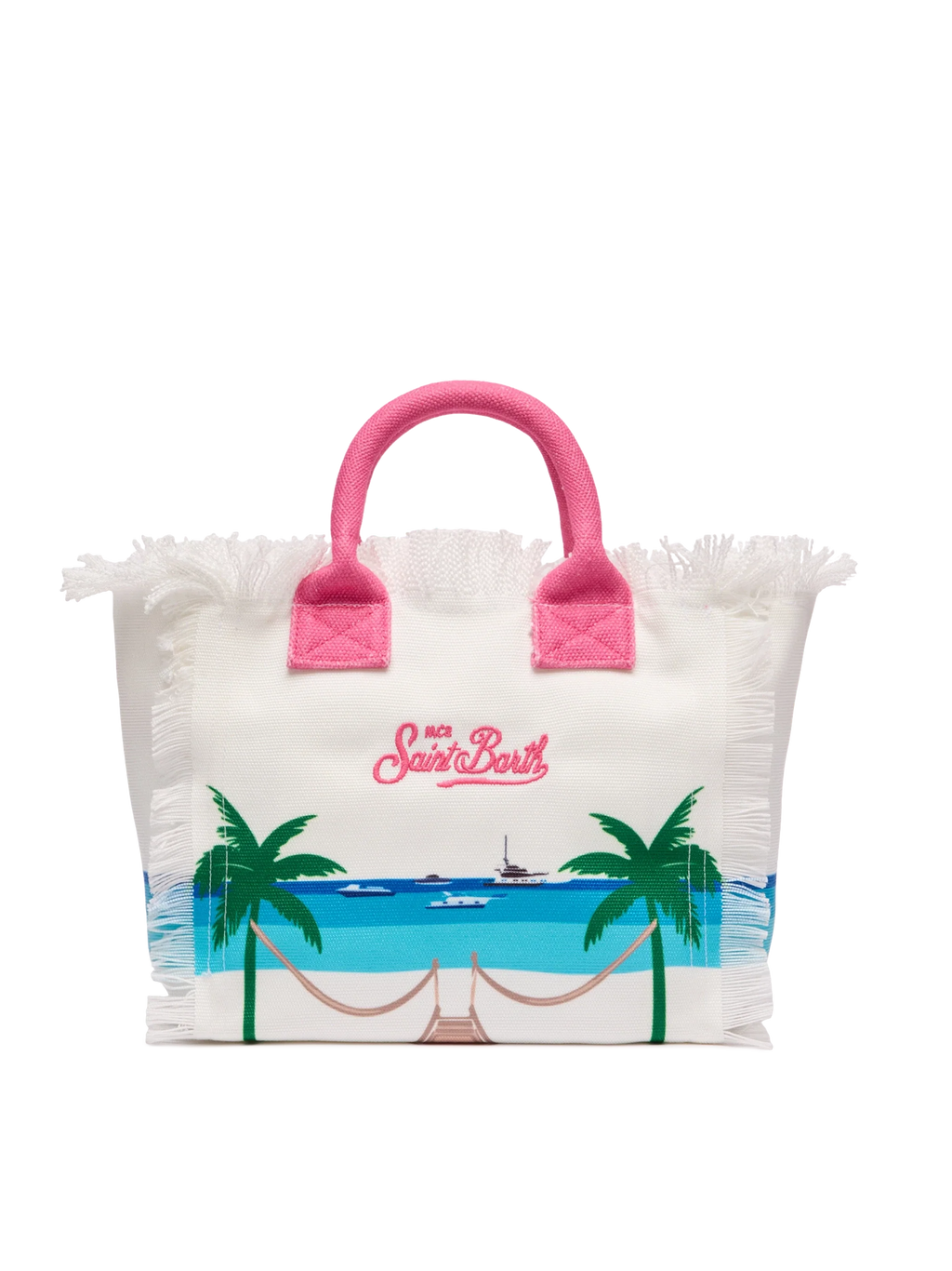 Bolso Colette de lona de algodón con estampado postal de Formentera