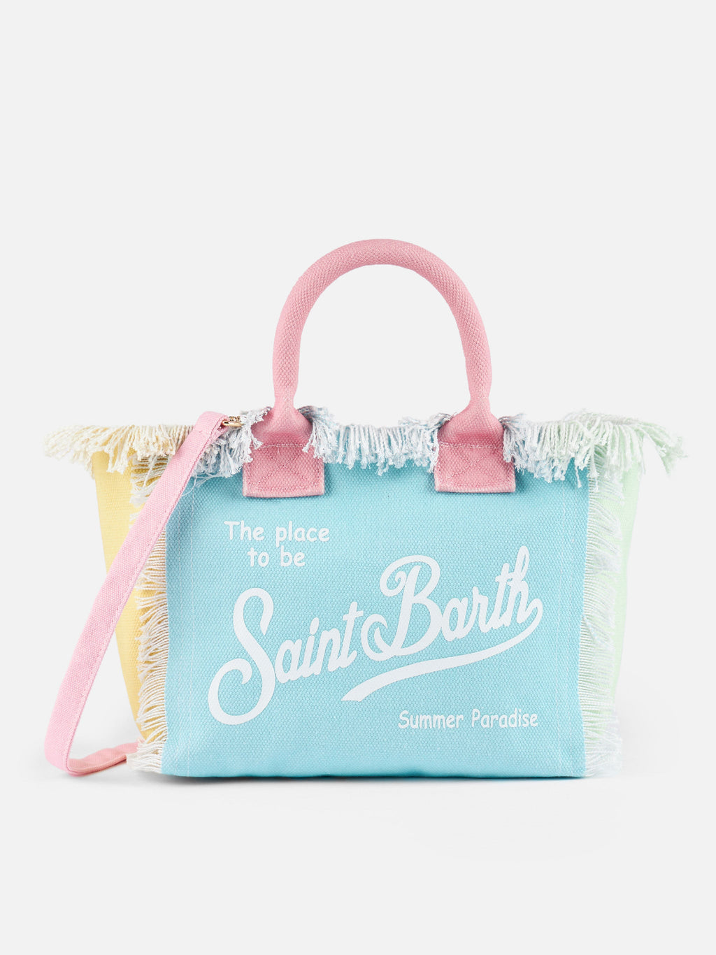 Bolso Colette de lona de algodón con bloques de color