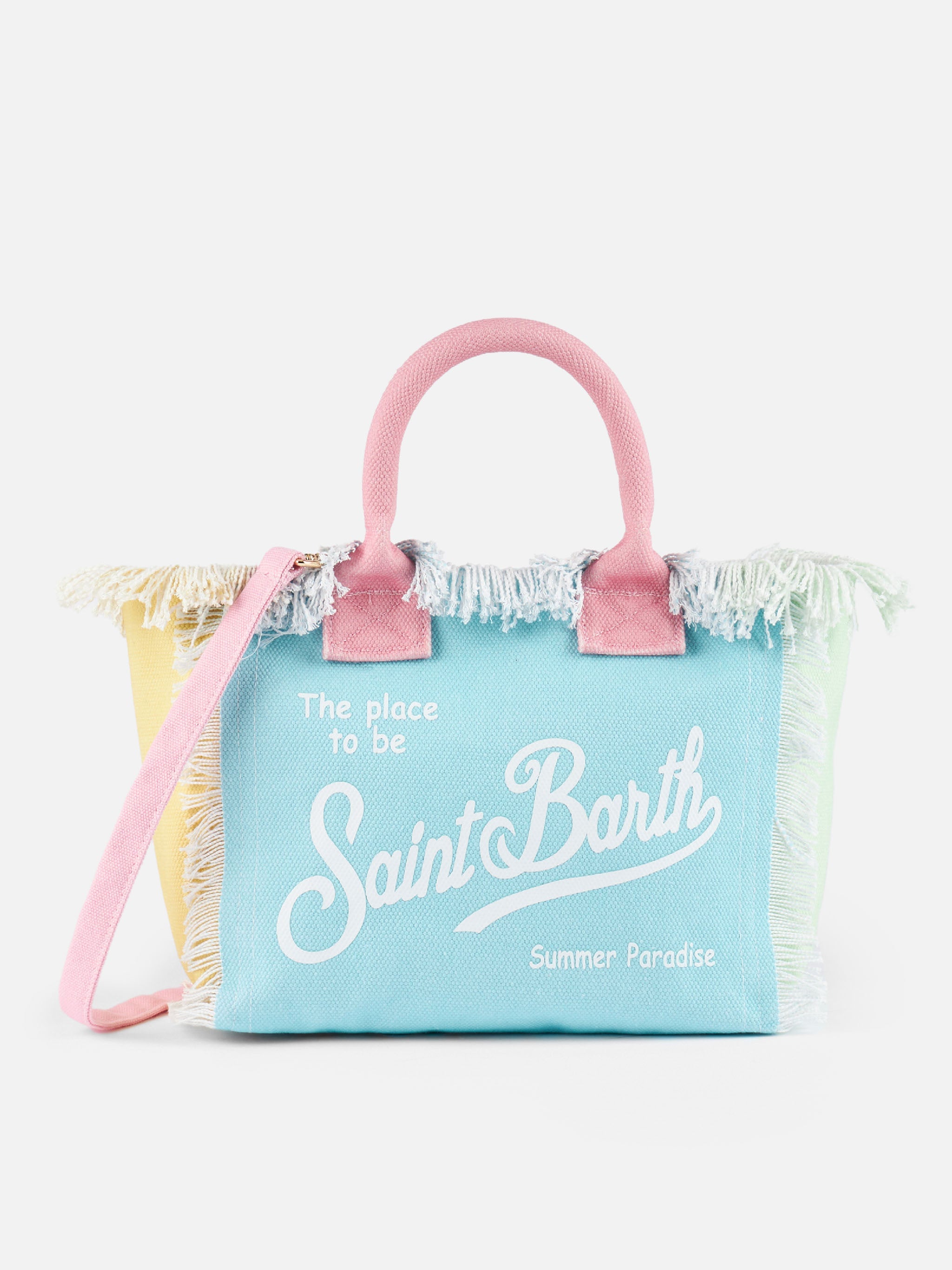 Bolso Colette de lona de algodón con bloques de color
