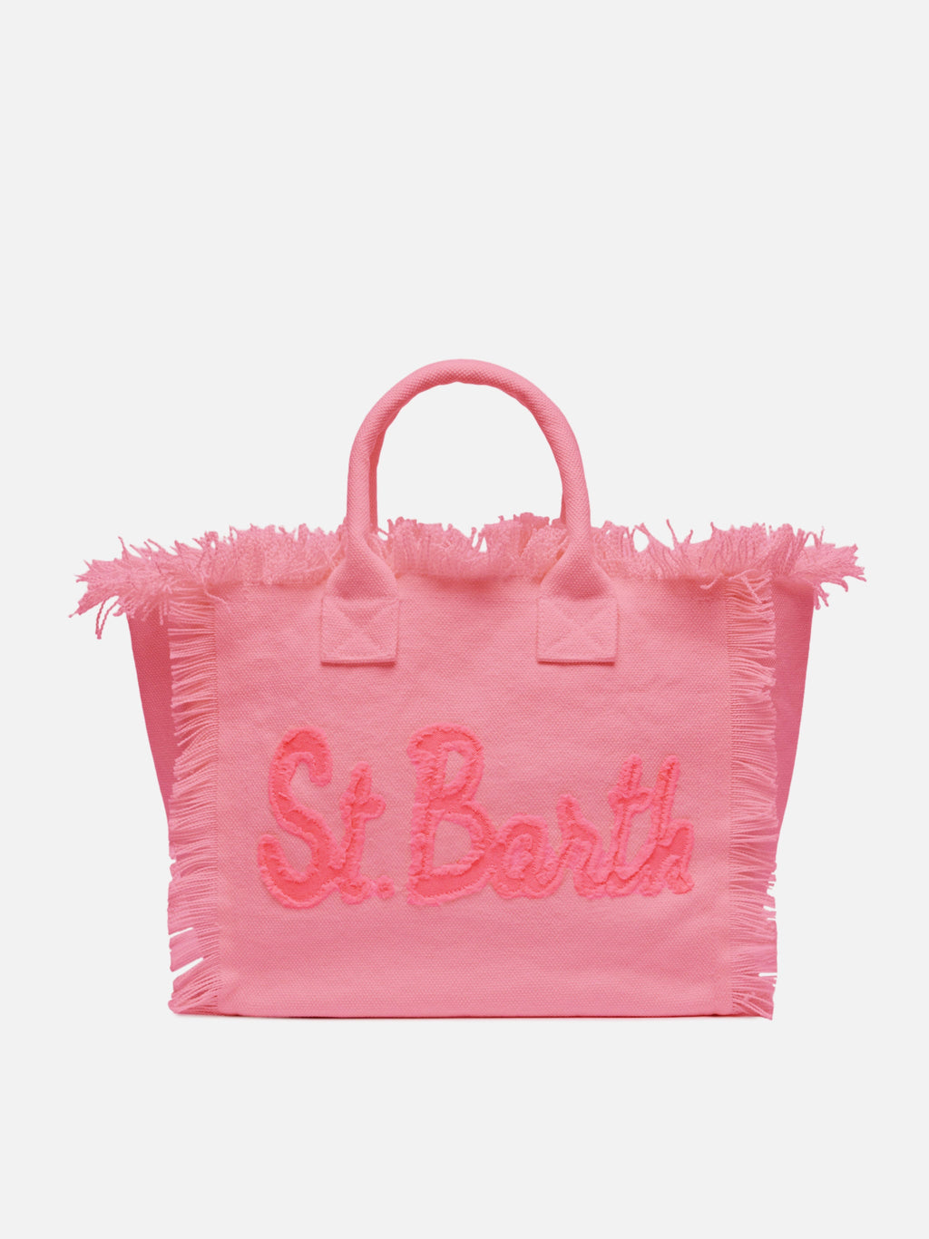 Bolso Colette de lona de algodón rosa con parche logotipo