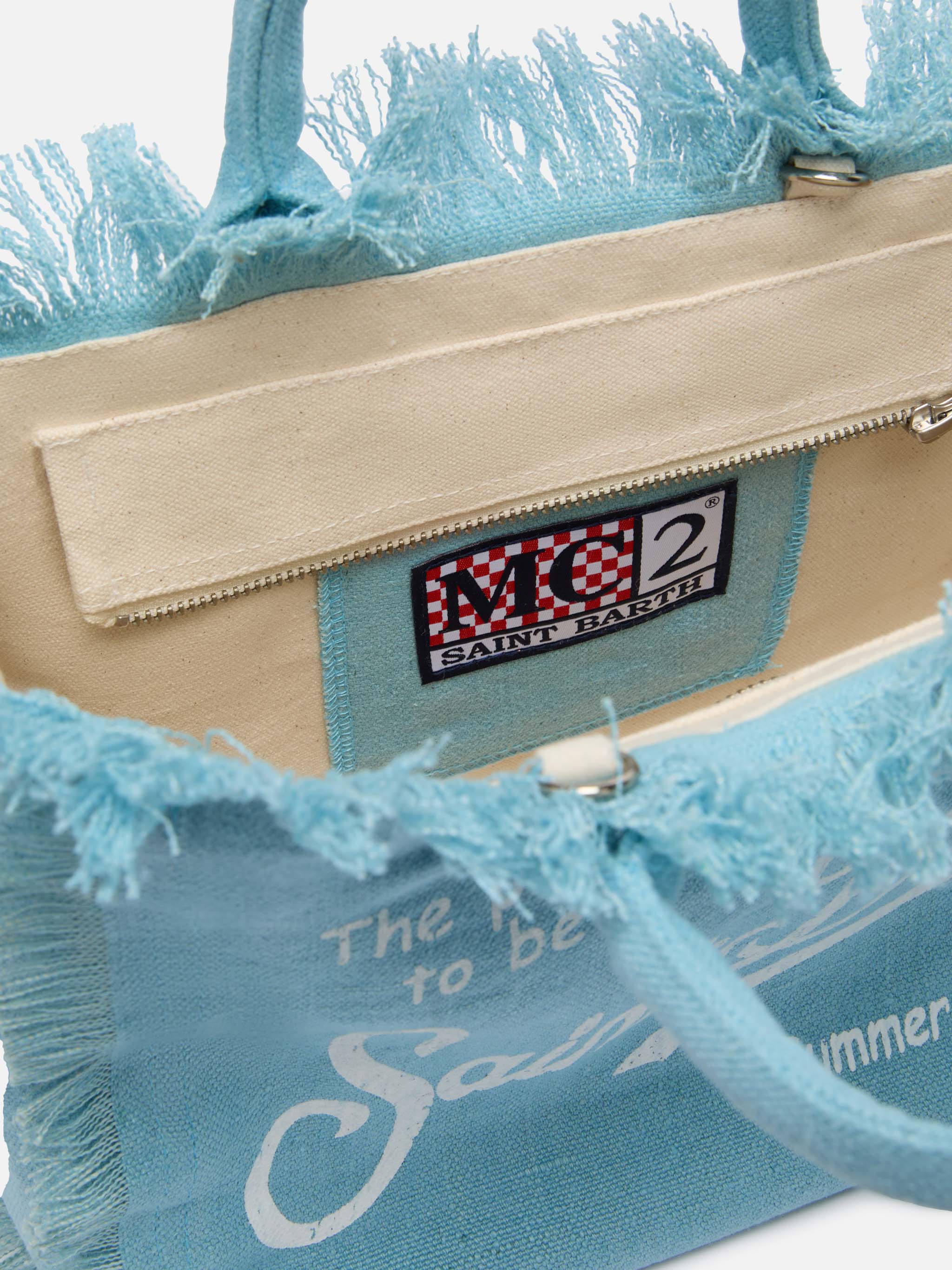 Bolso Colette de 100% lino azul