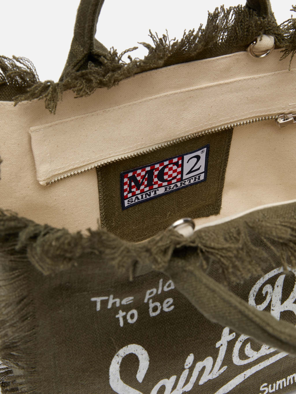 Bolso Colette en 100% lino verde militar