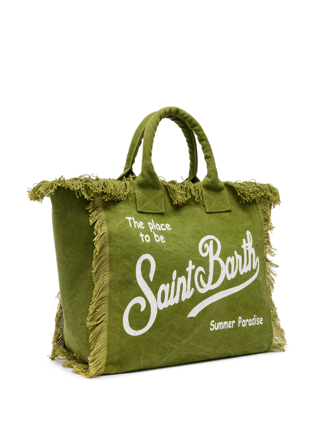 Bolso de hombro Vanity en lona de algodón verde militar