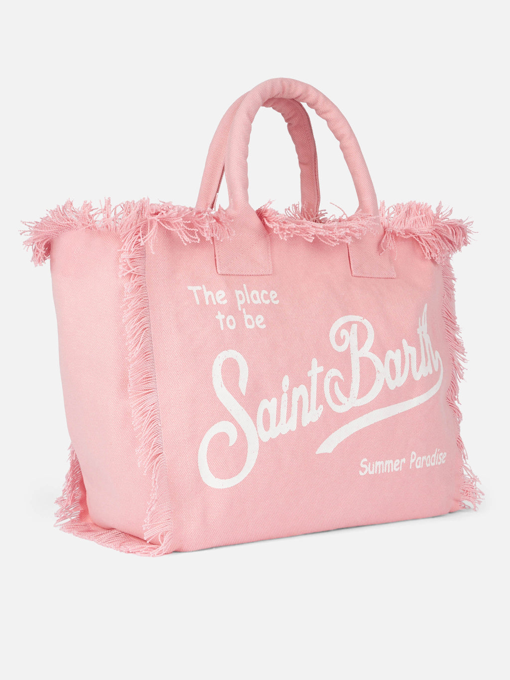 Bolso de hombro Vanity de lona de algodón rosa