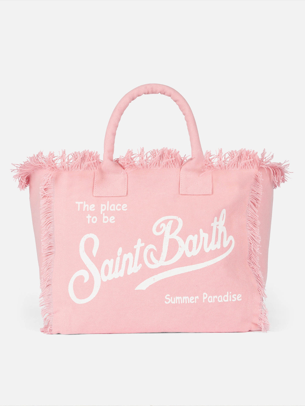 Bolso de hombro Vanity de lona de algodón rosa