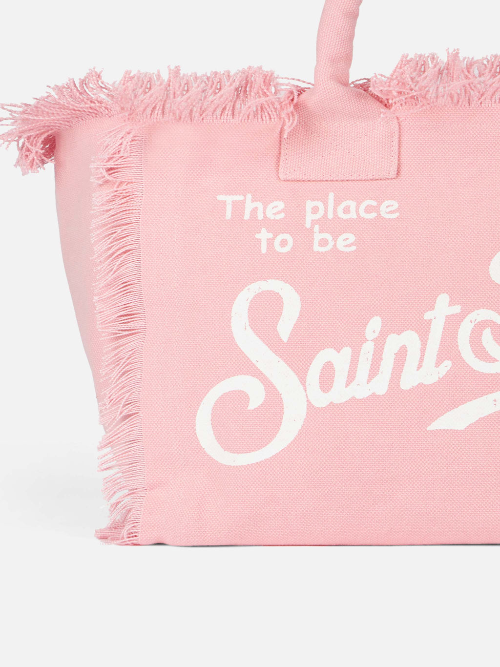 Bolso de hombro Vanity de lona de algodón rosa