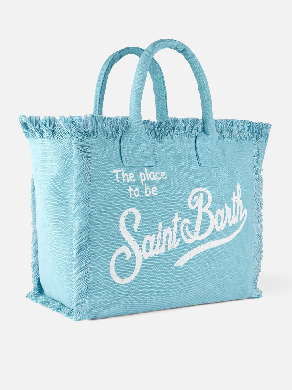 Bolso de hombro Vanity en lona de algodón azul