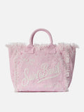 Bolso Vanity regular en lona rosa con estampado bandana