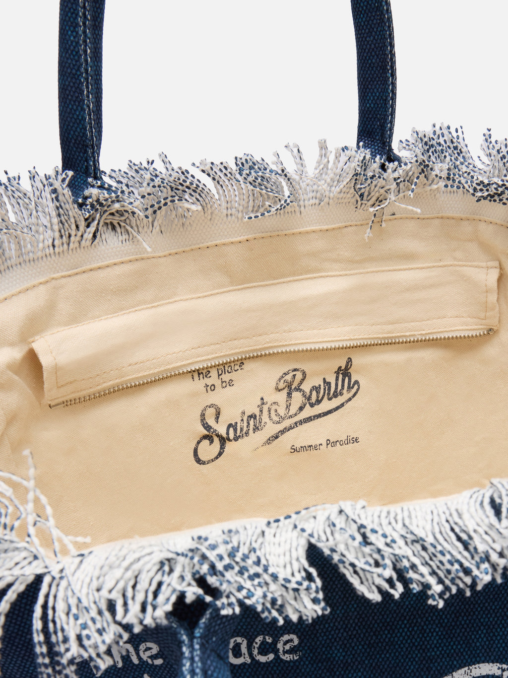 Bolso de hombro Vanity en lona de algodón índigo