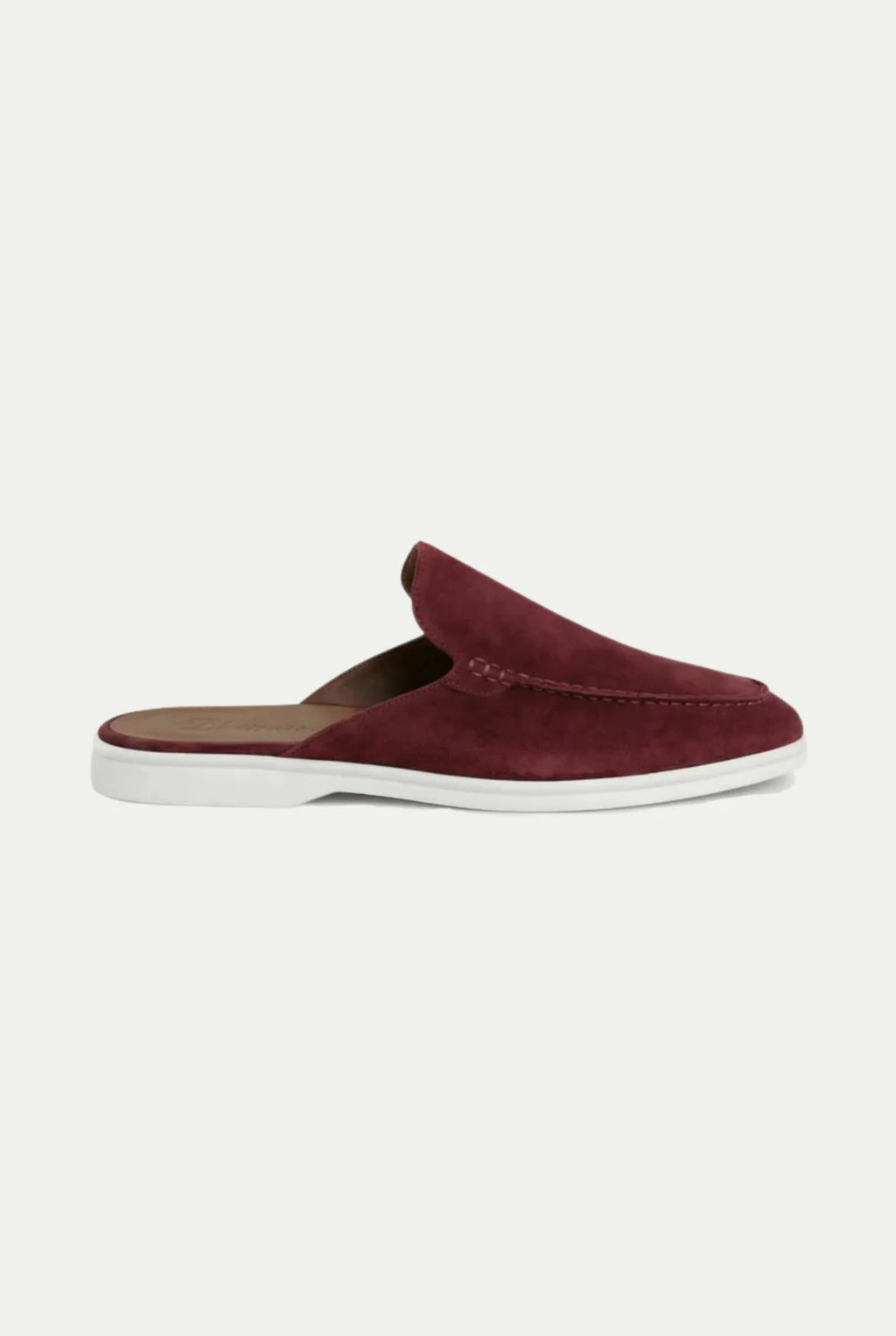 Mules Capri Suede Bordo.