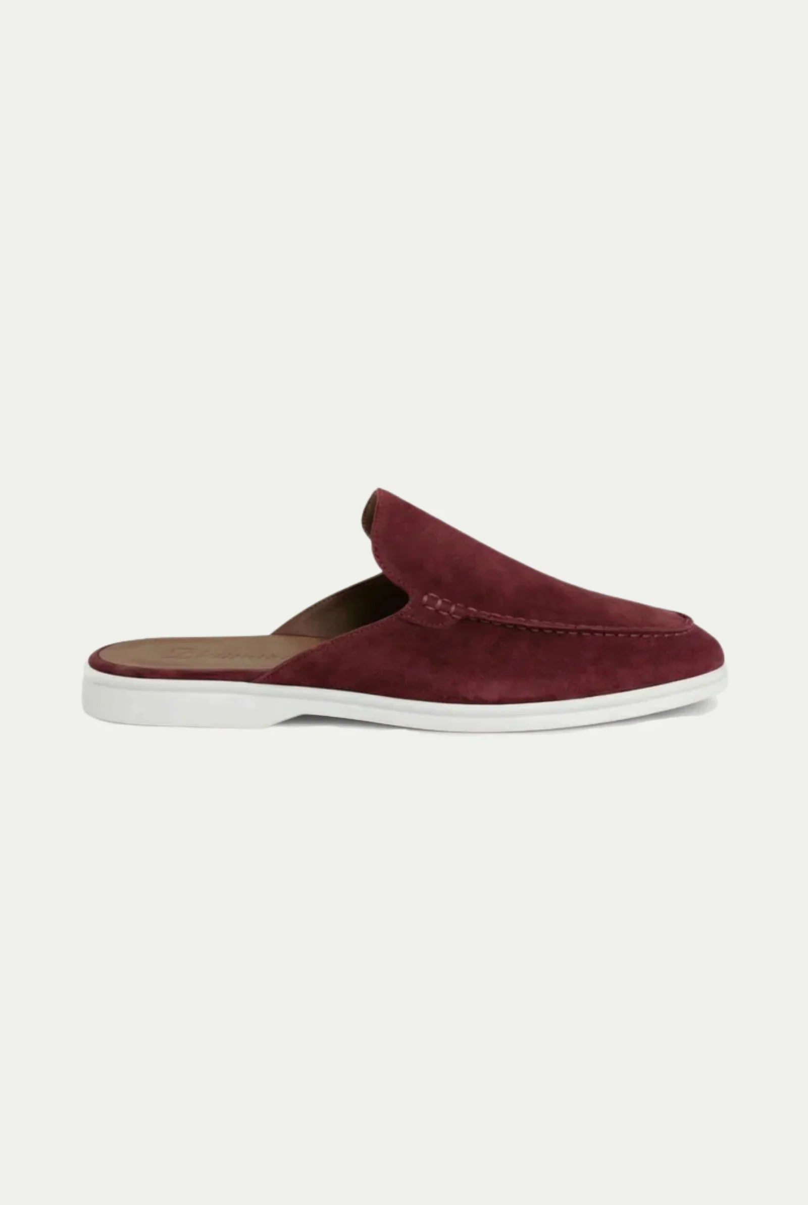 Mules Capri Suede Bordo.