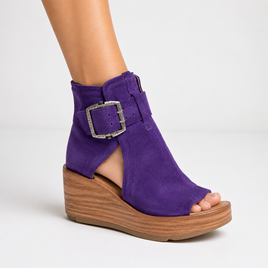 botines de cuña