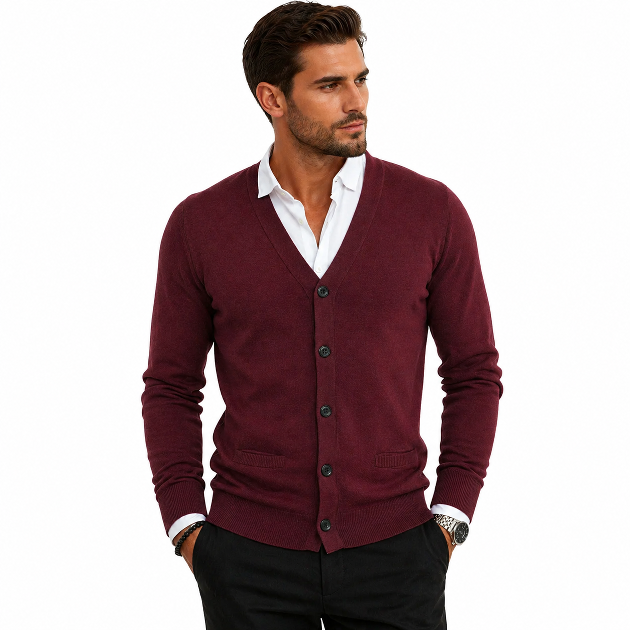 Cardigan Nero formal.