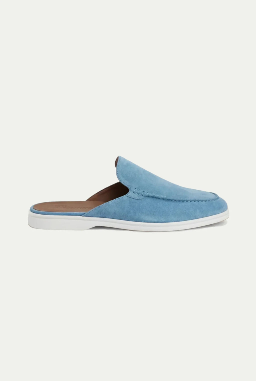 Mules Capri Suede Celeste.