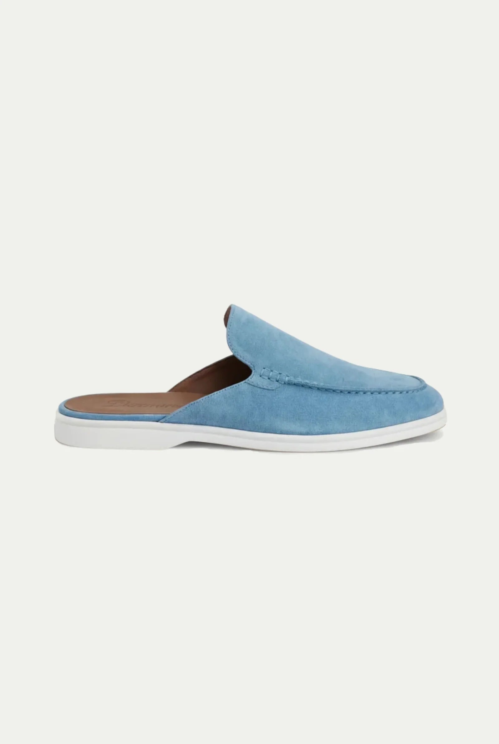Mules Capri Suede Celeste.