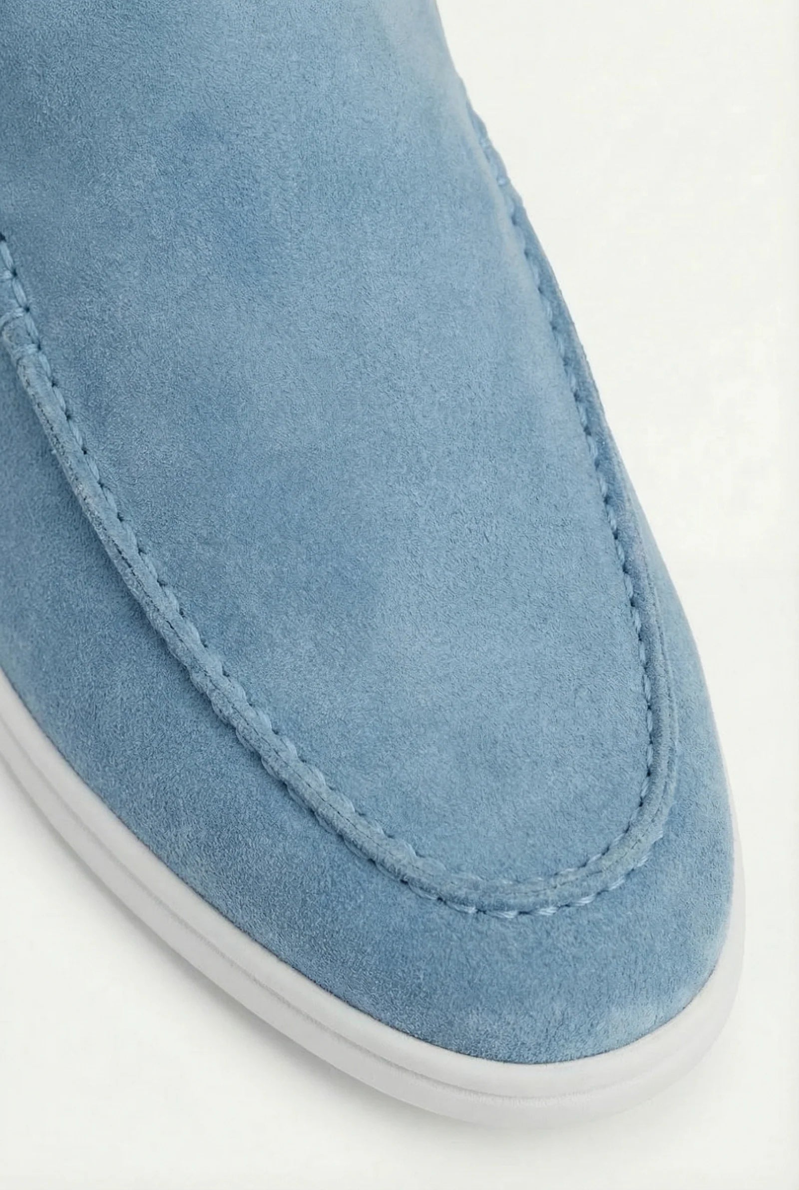 Mules Capri Suede Celeste.