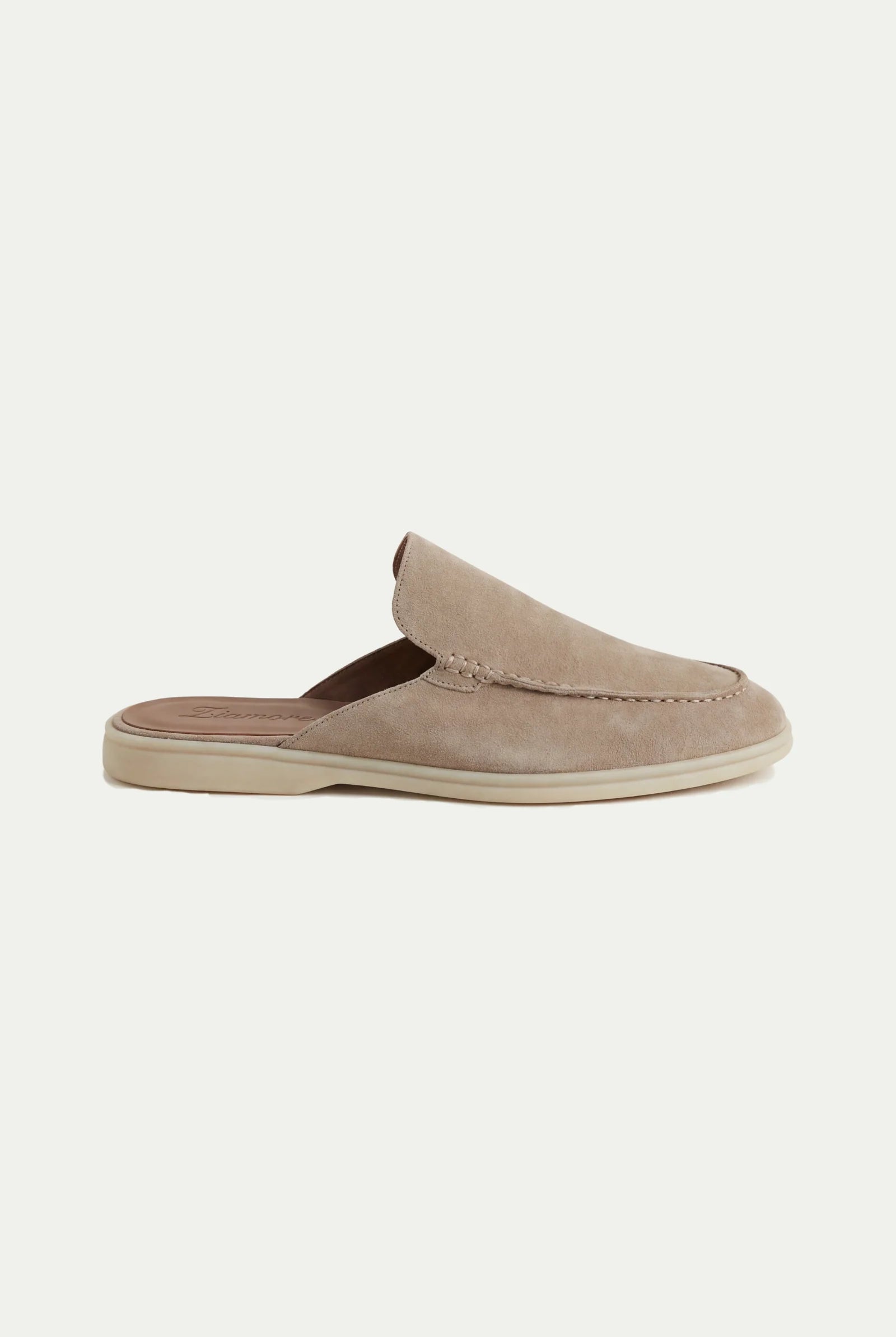 Mules Capri Suede Beige.