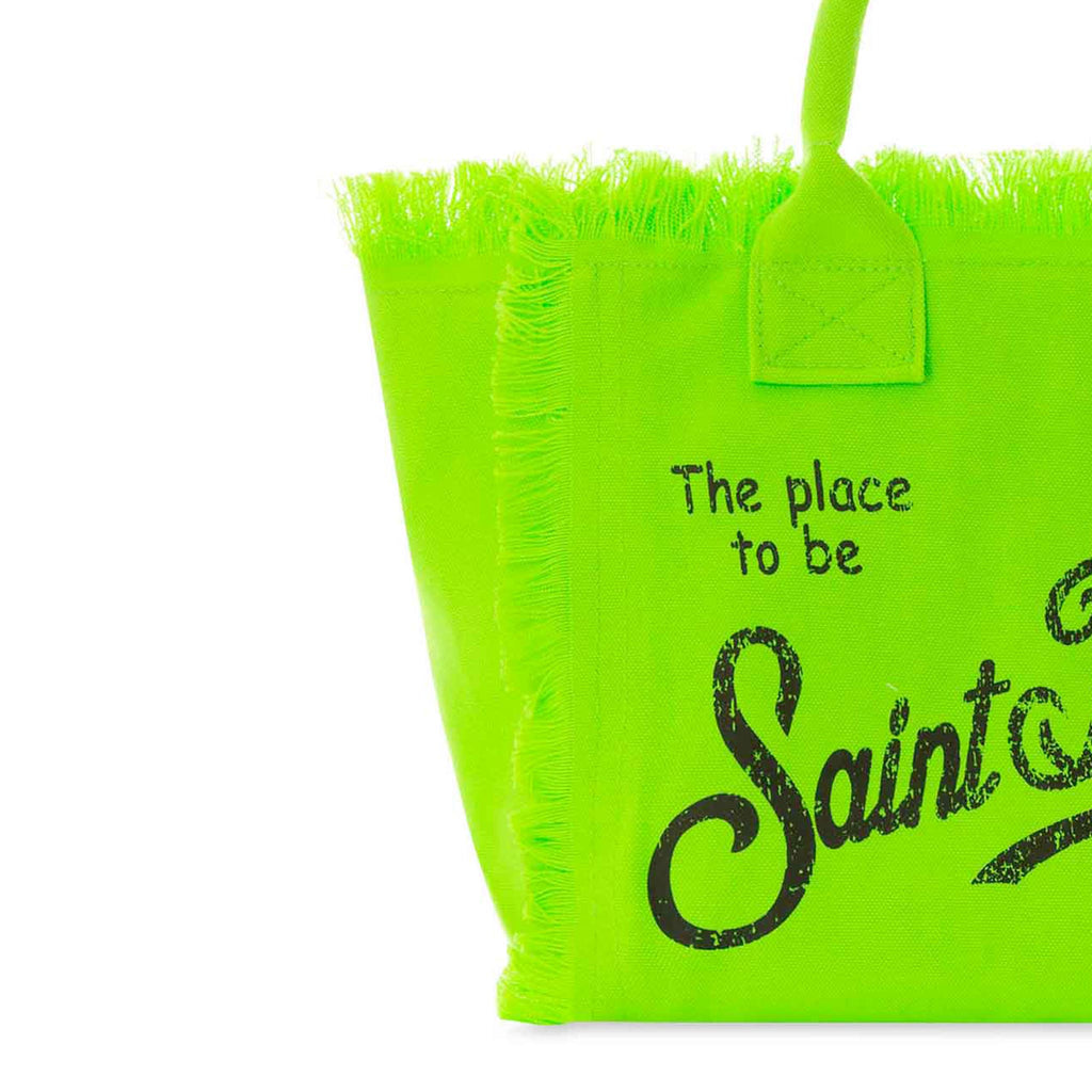 Bolso Colette de lona de algodón verde flúor