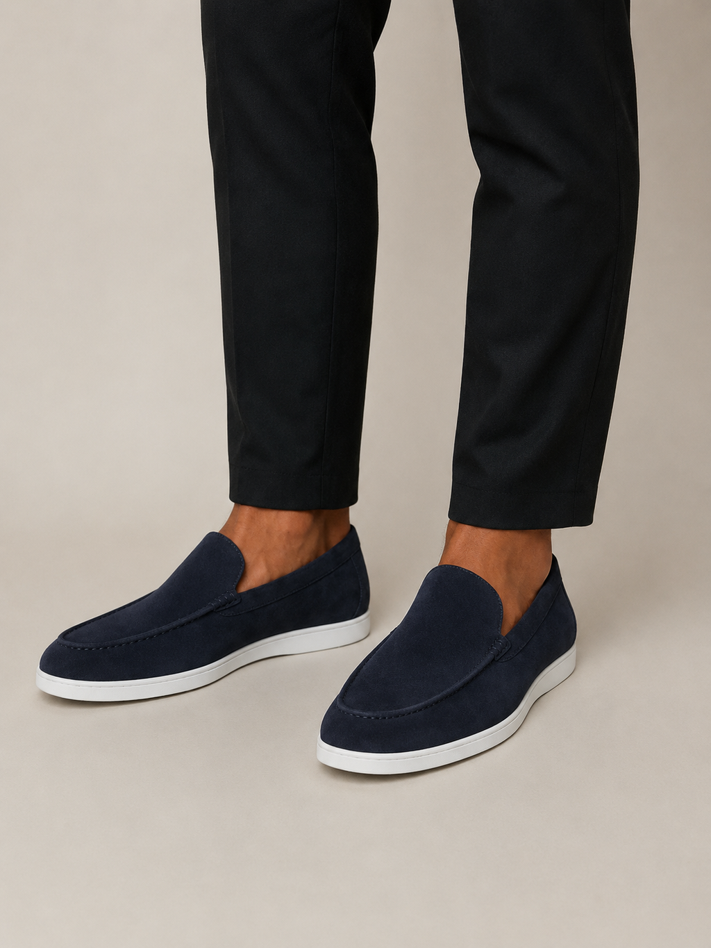 Elegantes mocasines de ante.